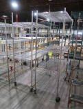 wire shelving units, on casters