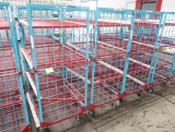 wire shelving stocking carts on casters (4) shelves