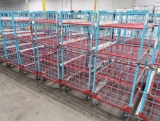 wire shelving stocking carts on casters (4) shelves