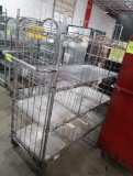 wire shelving stocking carts on casters (4) shelves