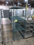 wire shelving unit, epoxy coated