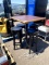 CAFÉ TABLE WITH 4 PADDED SEATS