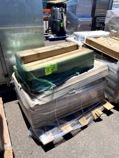 pallet of Lozier base decks, brackets, & end trim