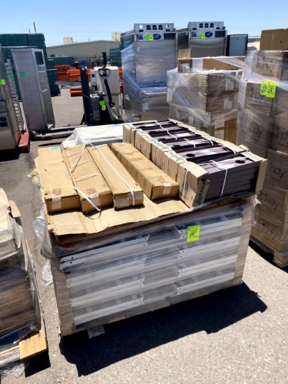 PALLET OF LOZIER SHELVES AND FEET