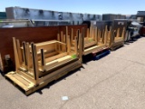 THREE PALLETS OF WOOD DISPLAY TABLES