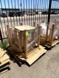 TWO PALLETS OF WOOD DISPLAY TABLES