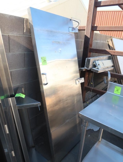 stainless refrigerator or cooler door