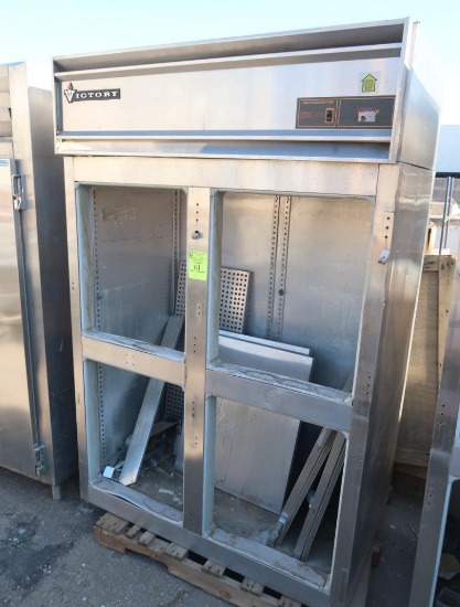Victory 4) door stainless refrigerator, doors are all there