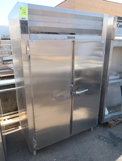 Traulsen stainless two side-by-side door refrigerator