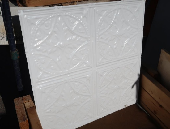 crate of decorative faux ceiling panels, ~158 qty