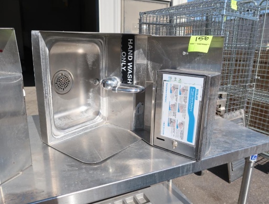 hand sink w/ motion detector & towell dispenser