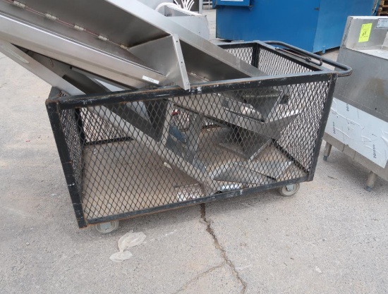 steel cart w/ stainless shelves