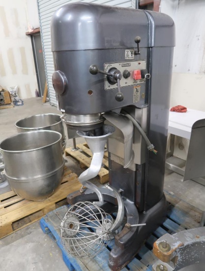 Hobart 80 qt mixer, w/ bowl guard, whisk, & 2) hooks