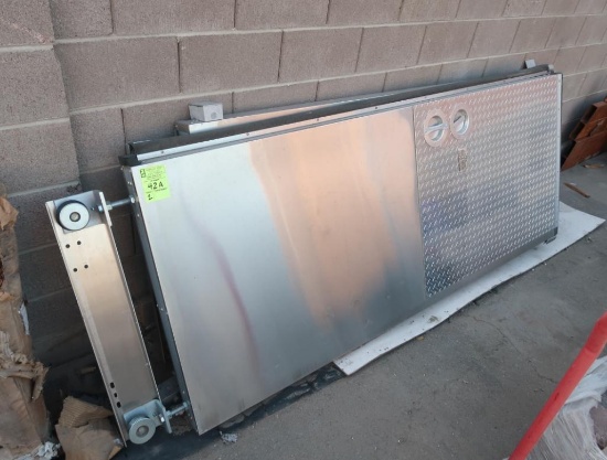 walk-in cooler sliding doors, look new