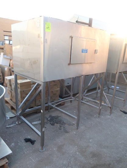 Howe ice storage bin, on stand