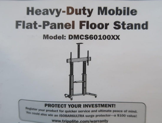 2) Tripp-lite heavy duty flat-panel floor stands, new