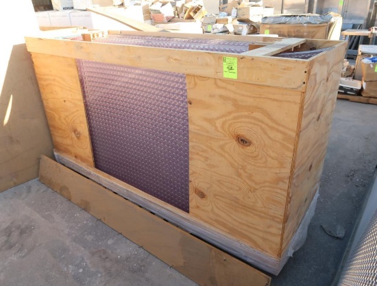 translucent plastic panels in crate