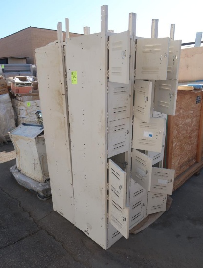 employee lockers, 2) sets, 18) lockers per set