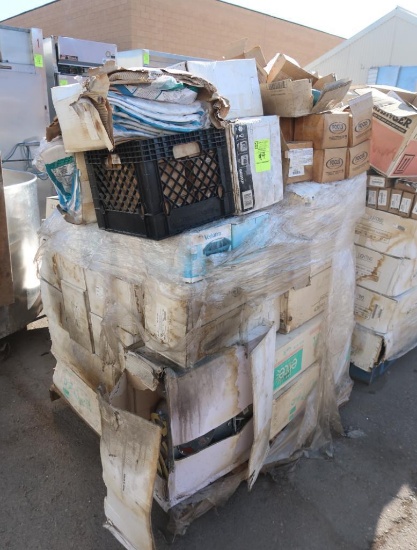 pallet of electrical misc- recessed light fixtures, track lights, etc