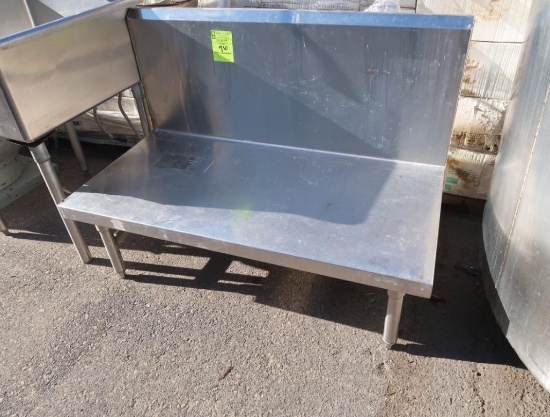 stainless equipment stand w/ back