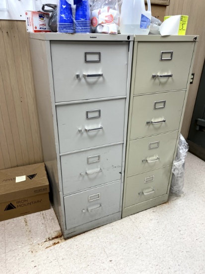 FOUR DRAWER METAL FILE CABINETS