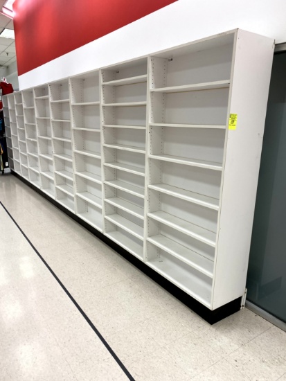 WOOD WALL SHELVING UNIT