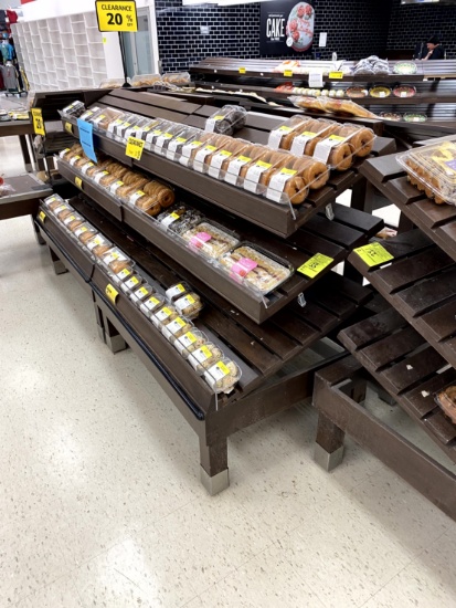 3 TIER WOOD SLANTED DISPLAY