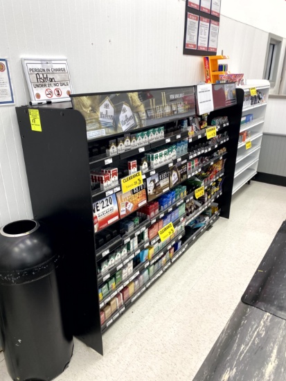 ALL TOBACCO SHELVING IN CUSTOMER SERVICE AREA