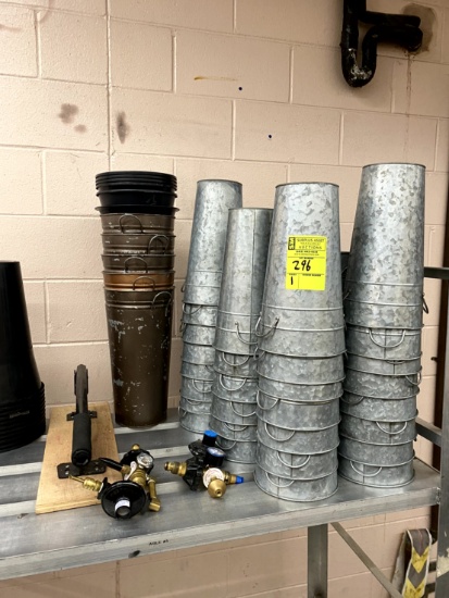 GROUP OF FLORAL BUCKETS