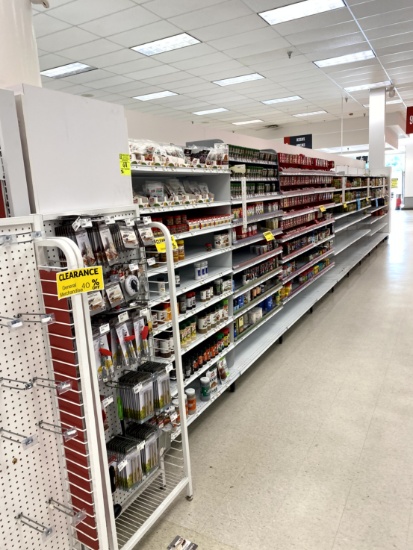 36FT RUN OF MADIX SHELVING