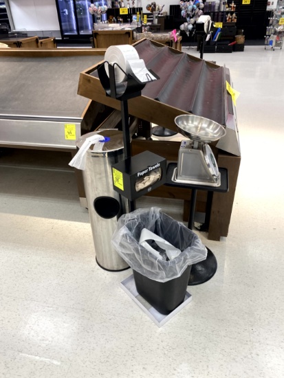 PRODUCE BAG STANDS AND TRASH CANS