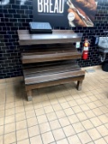 3 TIER WOOD SLANTED DISPLAY