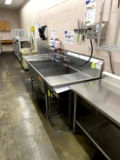 THREE COMPARTMENT STAINLESS STEEL SINK