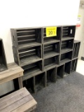 GROUP OF WOOD FLORAL CRATES