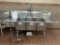 STAINLESS STEEL 3 COMPARTMENT SINK