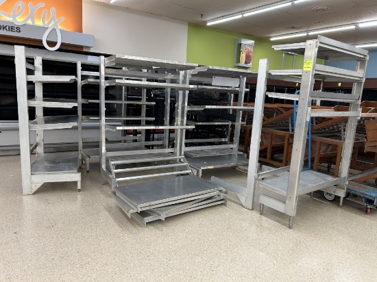 GROUP OF 4FT CANTILEVER RACKS
