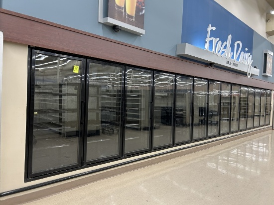 14 DOOR DAIRY WALK-IN BOX W/ RACKS