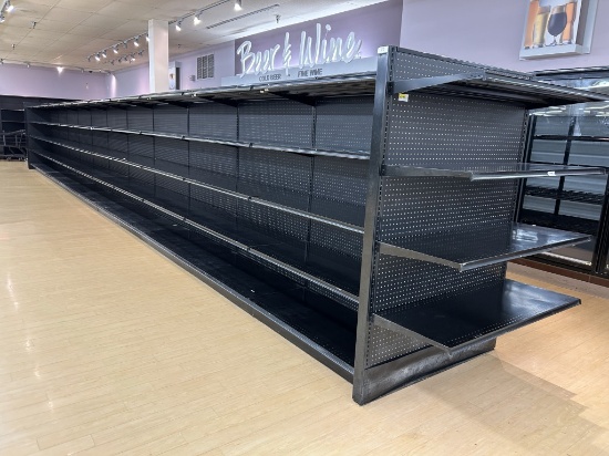 44FT OF LOZIER GONDOLA SHELVING (NO SHELVES)