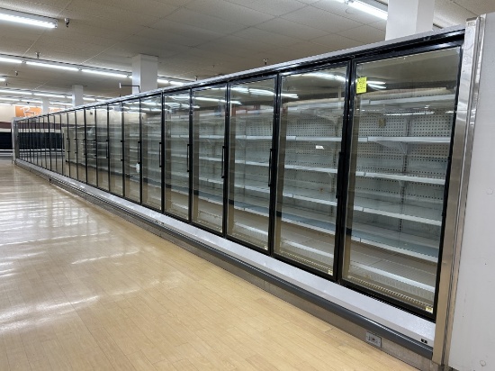 25 DOOR RUN OF 2000 HUSSMANN LOW TEMP REACH-IN CASES
