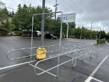 DOUBLE WIDE CART CORRALS W/ SHARED MIDDLE RAIL