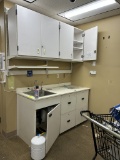 MILLWORK SINK TABLE AND CABINETRY IN PHARMACY