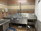 STAINLESS STEEL 3 COMPARTMENT SINK W/ SPRAYER