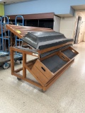 6FT PORTABLE ADJUSTABLE SLANT PRODUCE MERCHANDISER