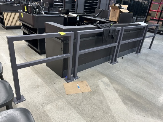 METAL FOOT TRAFFIC BLOCKING RAILS