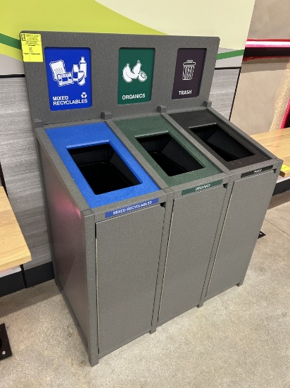 3 COMPARTMENT WASTE DISPOSAL UNIT
