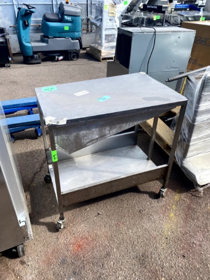 GLAZING TABLE ON CASTERS