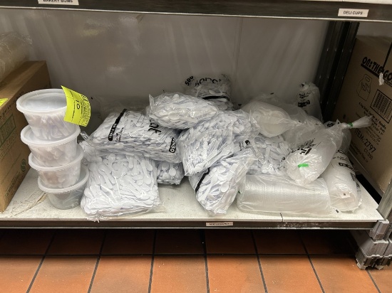 GROUP OF GELATO SPOONS AND ECO RAMEKIN LIDS