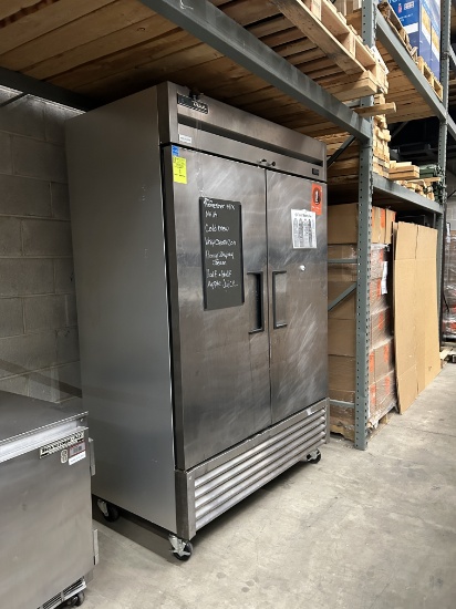 TRUE TWO DOOR STAINLESS REFRIGERATOR