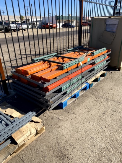 SEVEN SECTIONS OF PALLET RACKING