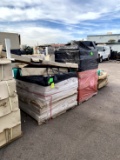 3 PALLETS OF ASSORTED MERCHANDISERS AND TABLES
